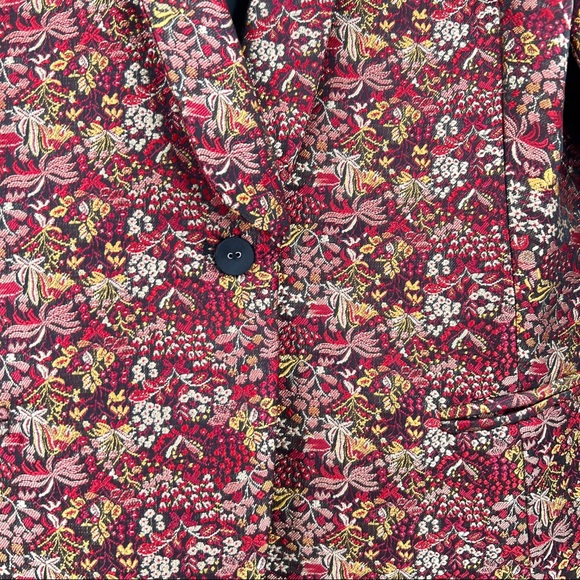 Seven Wonders tapestry micro floral blazer size 10 - Picture 6 of 8
